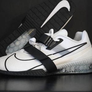 Men's Nike Romaleos 4 Weightlifting Shoes White Black CD3463-101 Size 13